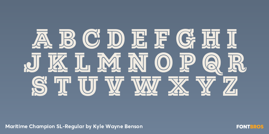 Maritime Champion SL-Regular Font Poster #3