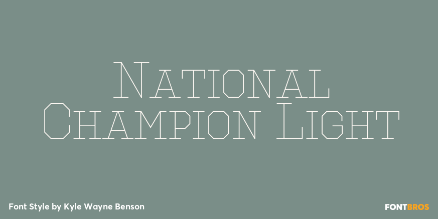 National Champion Light Font Poster #1