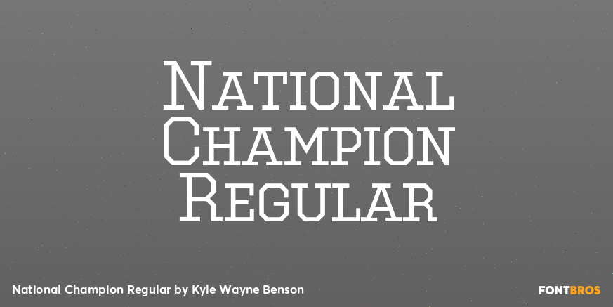 National Champion Regular Font Poster #1