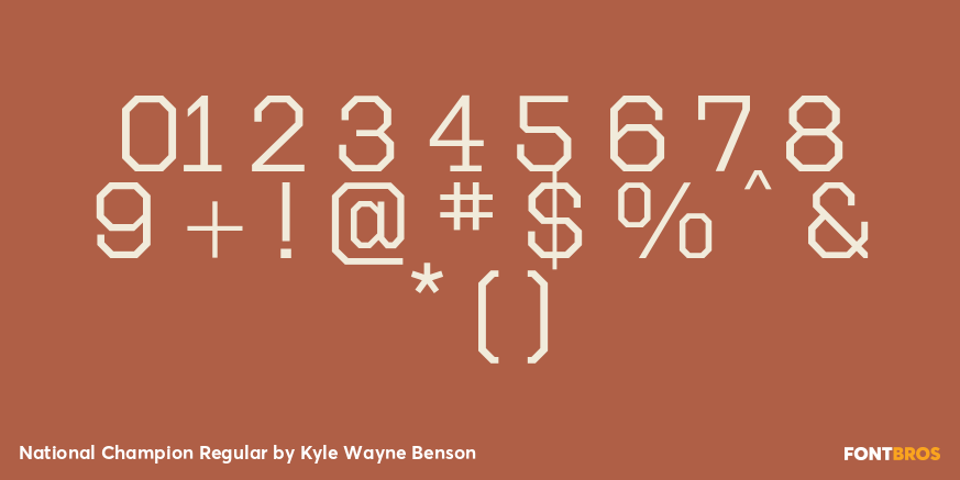 National Champion Regular Font Poster #4