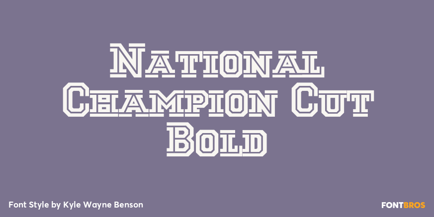 National Champion Cut Bold Font Poster #1