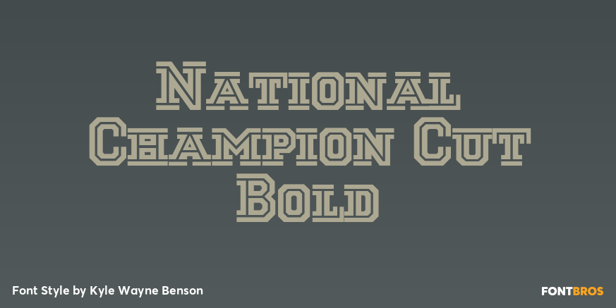 National Champion Cut Bold Font Poster #1
