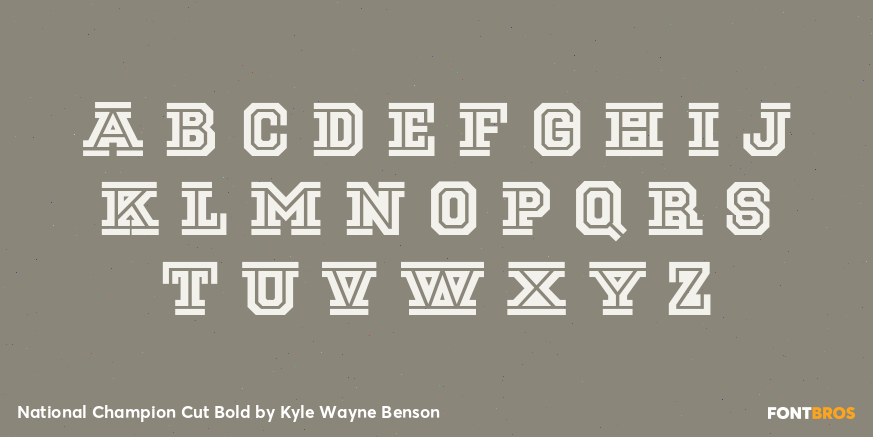 National Champion Cut Bold Font Poster #3