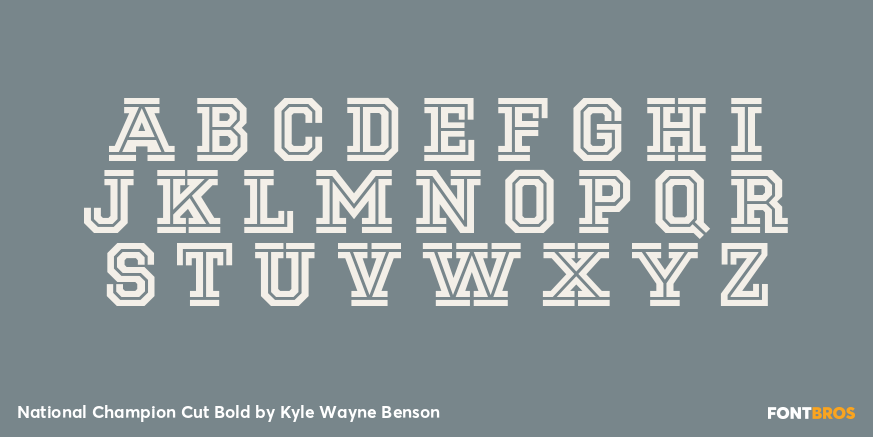 National Champion Cut Bold Font Poster #1