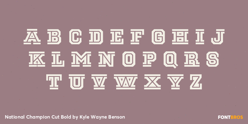 National Champion Cut Bold Font Poster #1