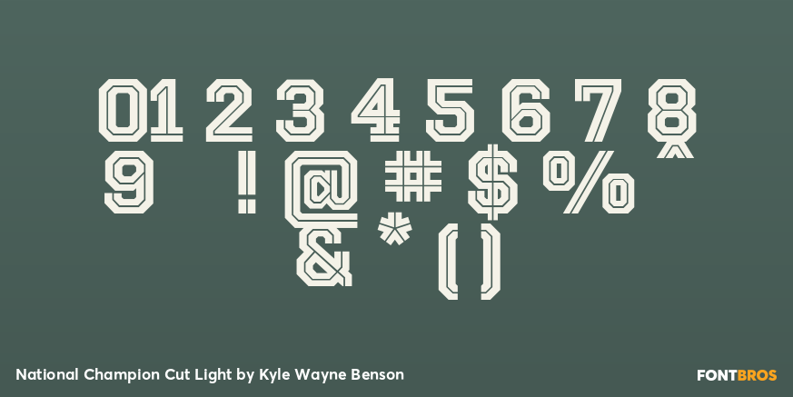 National Champion Cut Light Font Poster #4