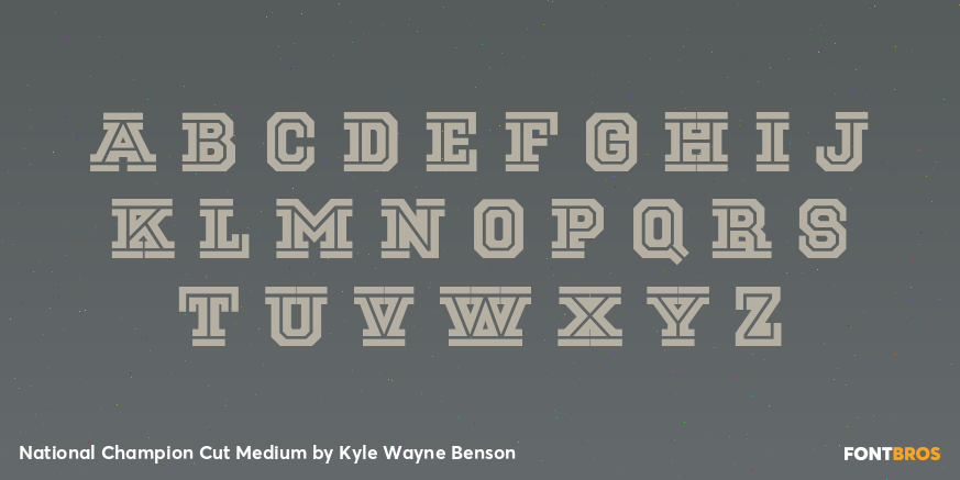 National Champion Cut Medium Font Poster #3