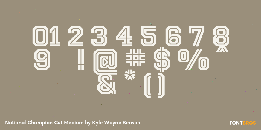 National Champion Cut Medium Font Poster #4