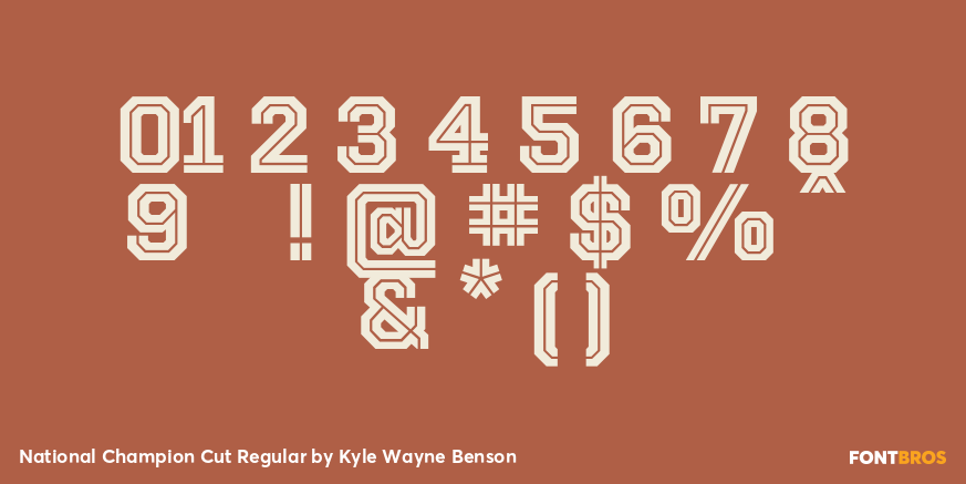 National Champion Cut Regular Font Poster #1