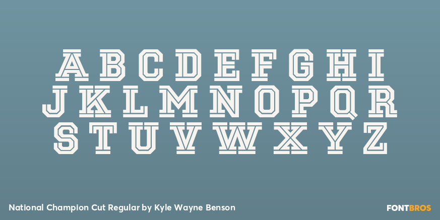 National Champion Cut Regular Font Poster #2