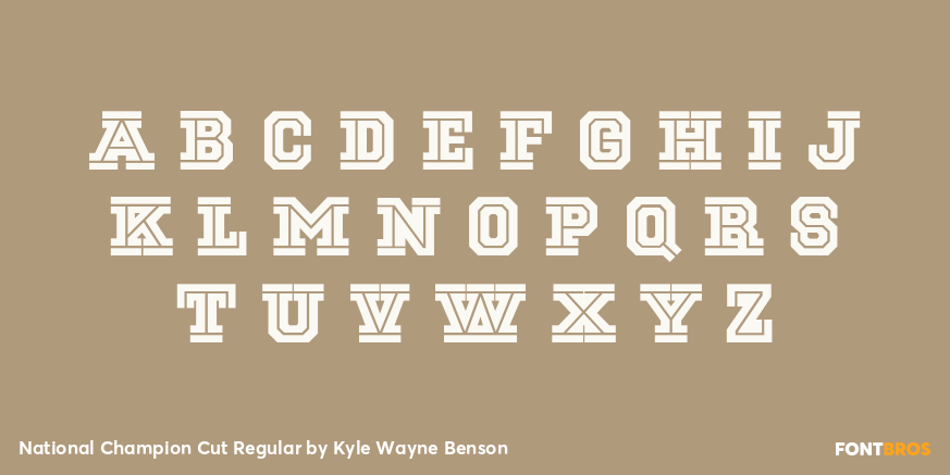 National Champion Cut Regular Font Poster #3