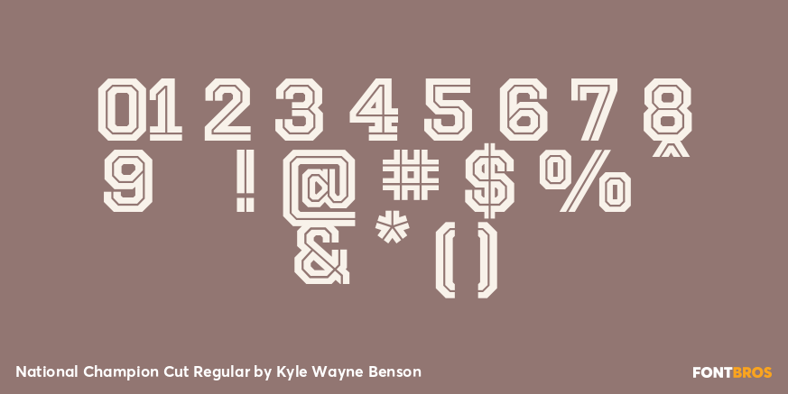 National Champion Cut Regular Font Poster #4