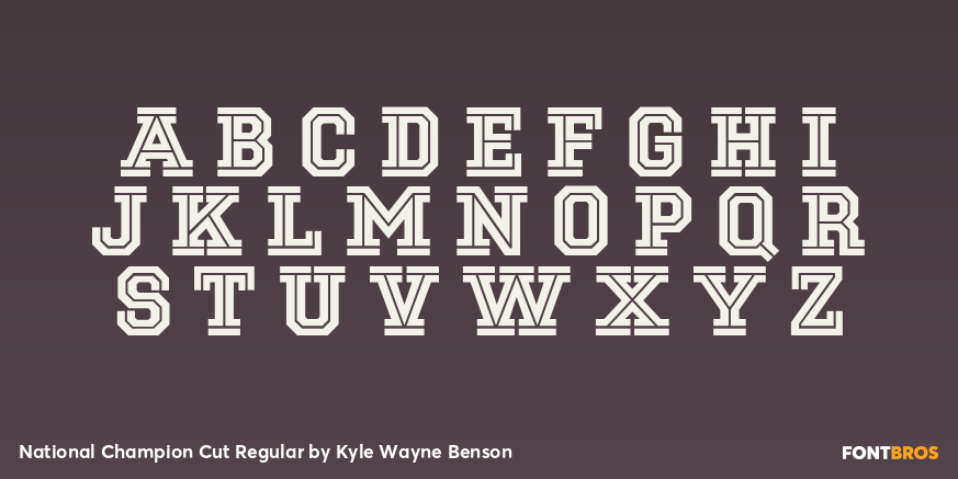 National Champion Cut Regular Font Poster #1