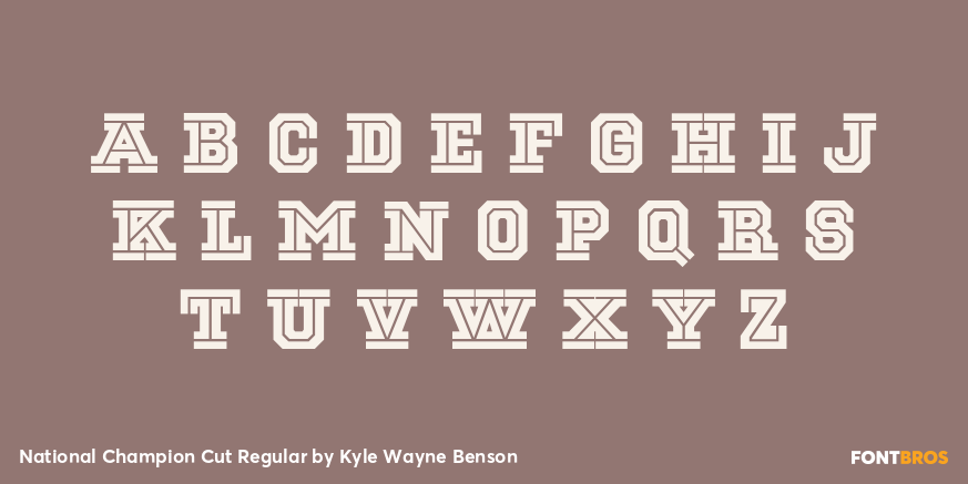 National Champion Cut Regular Font Poster #1