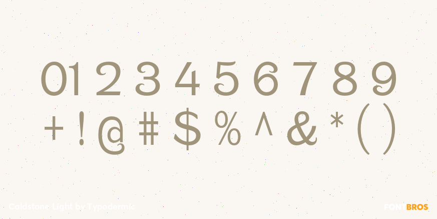 Caldstone Light Font Poster #1