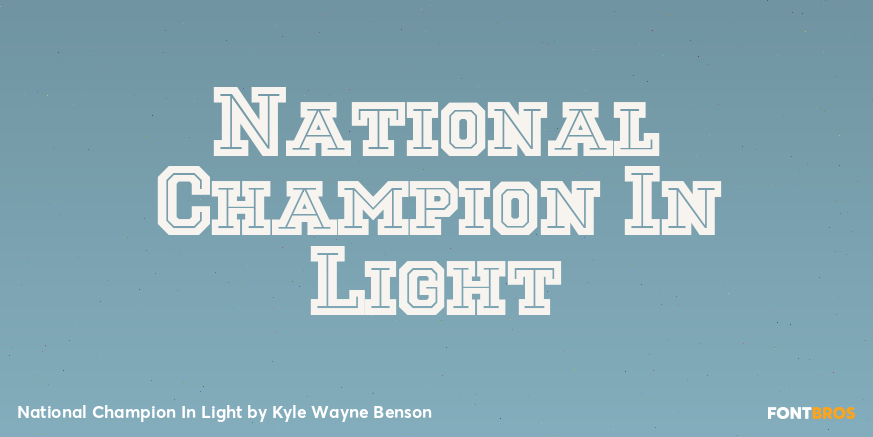 National Champion In Light Poster