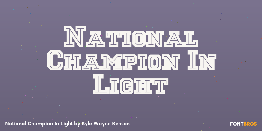 National Champion In Light Poster