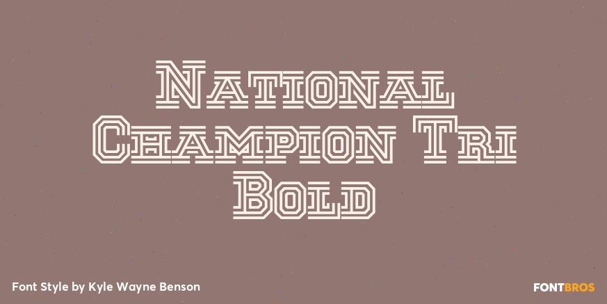 National Champion Tri Bold Poster