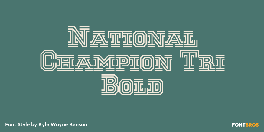 National Champion Tri Bold Poster
