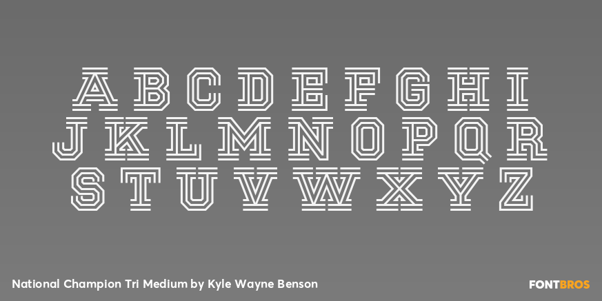 National Champion Tri Medium Font Poster #2