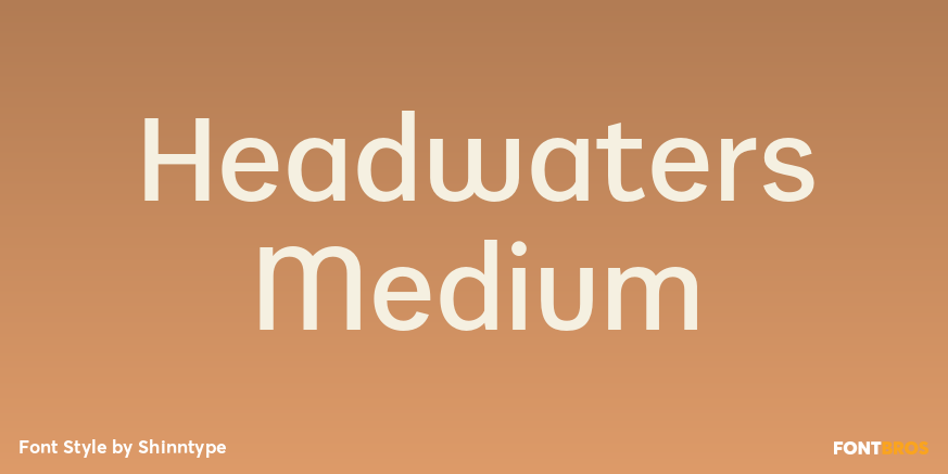 Headwaters Medium Font Poster #1