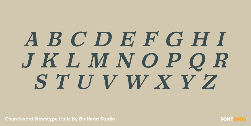 Churchward Newstype Italic Font Poster #1