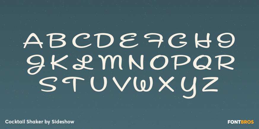 Cocktail Shaker Font Poster #2