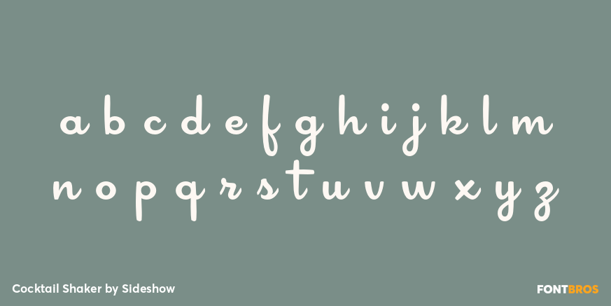 Cocktail Shaker Font Poster #3