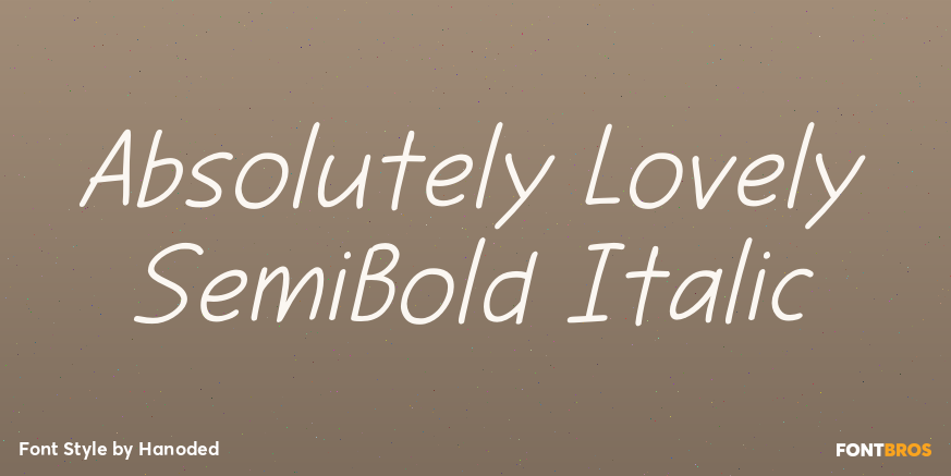 Absolutely Lovely SemiBold Italic Poster