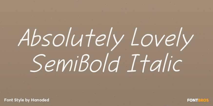 Absolutely Lovely SemiBold Italic Poster