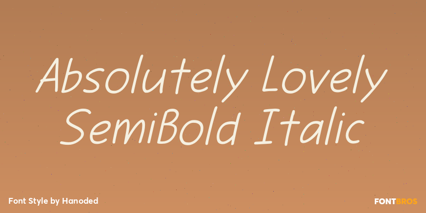Absolutely Lovely SemiBold Italic Poster