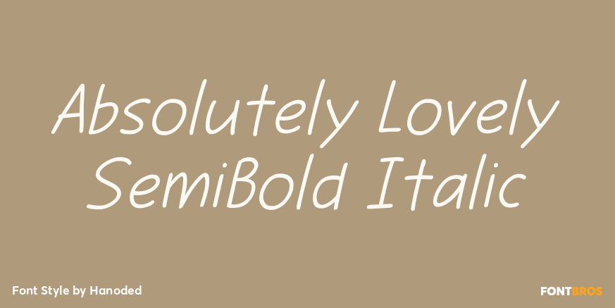 Absolutely Lovely SemiBold Italic Poster