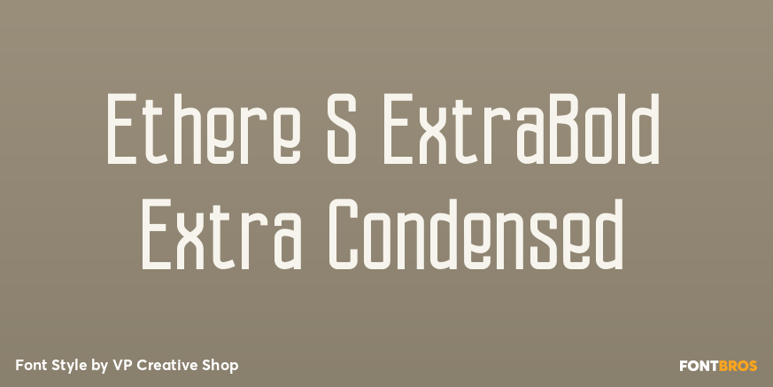 Ethere S ExtraBold Extra Condensed Font Poster #1
