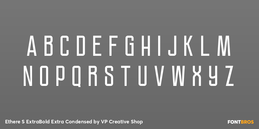 Ethere S ExtraBold Extra Condensed Font Poster #2
