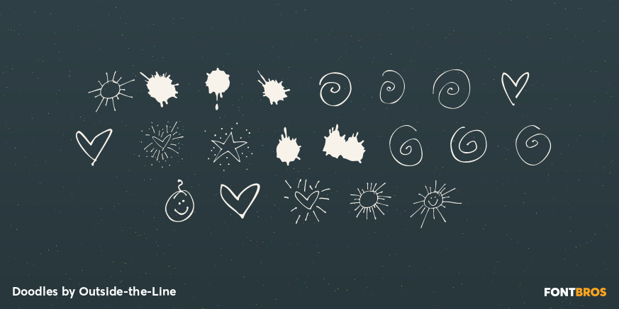Doodles Font Poster #4