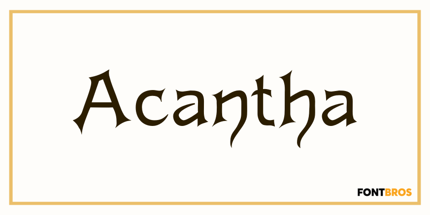 Acantha Font Poster