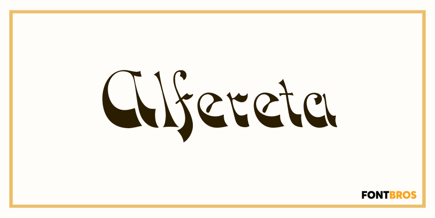 Alfereta Font Poster