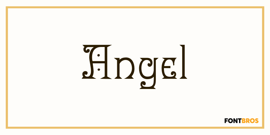Angel Font Poster