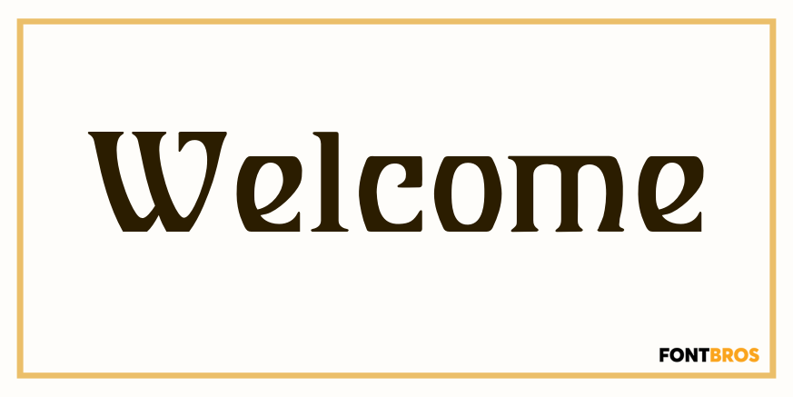 Welcome Font Poster