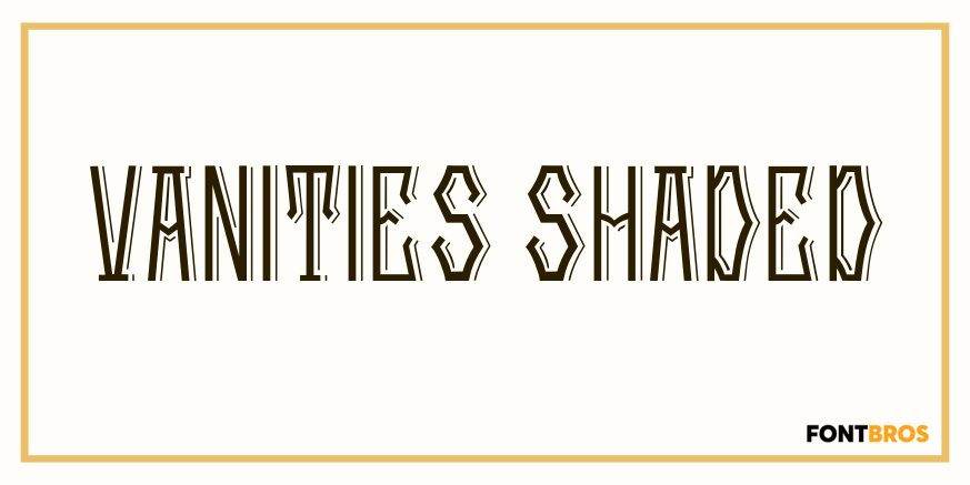 Vanities Shaded Font Poster #1