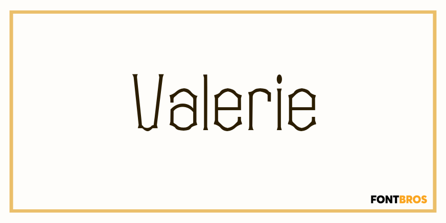 Valerie Font Poster