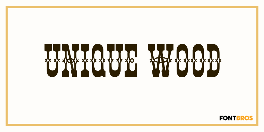 Unique Wood Font Poster