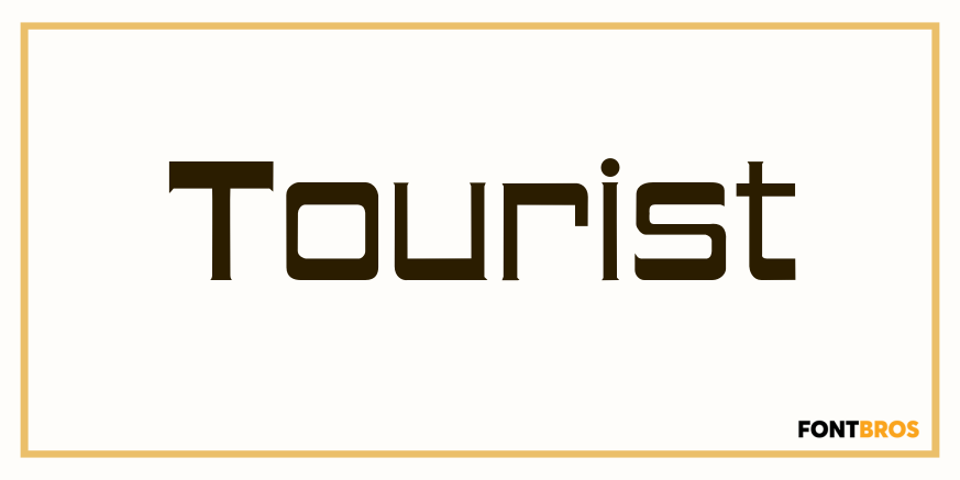 Tourist Font Poster