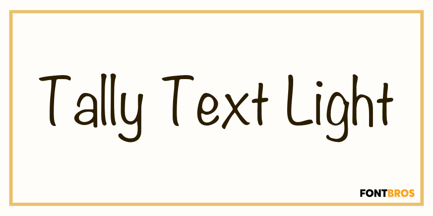 Tally Text Light Font Poster #1