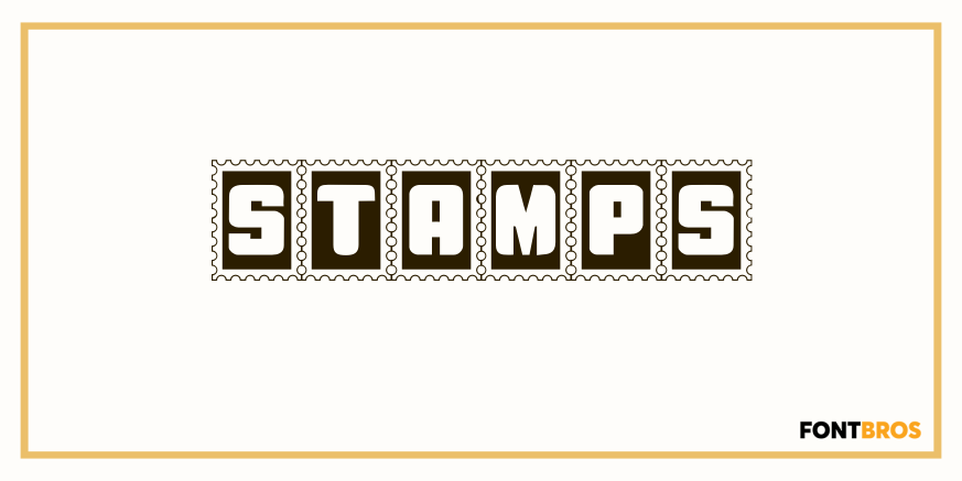 Stamps Font Poster