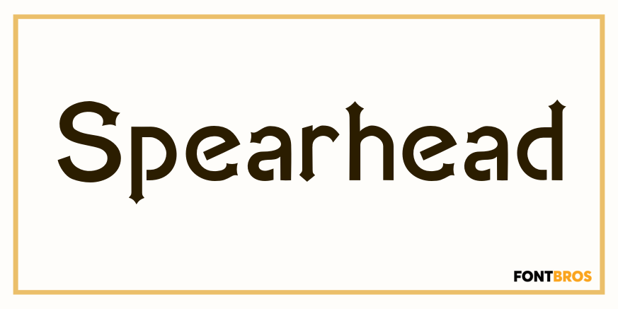 Spearhead Font Poster