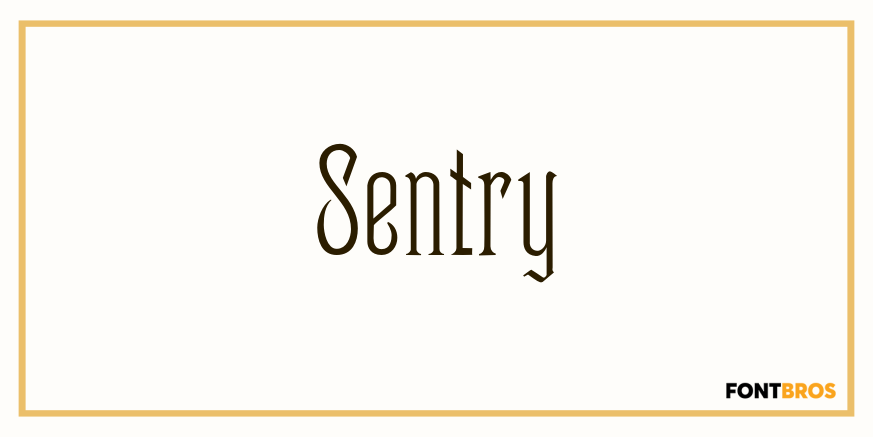Sentry Font Poster