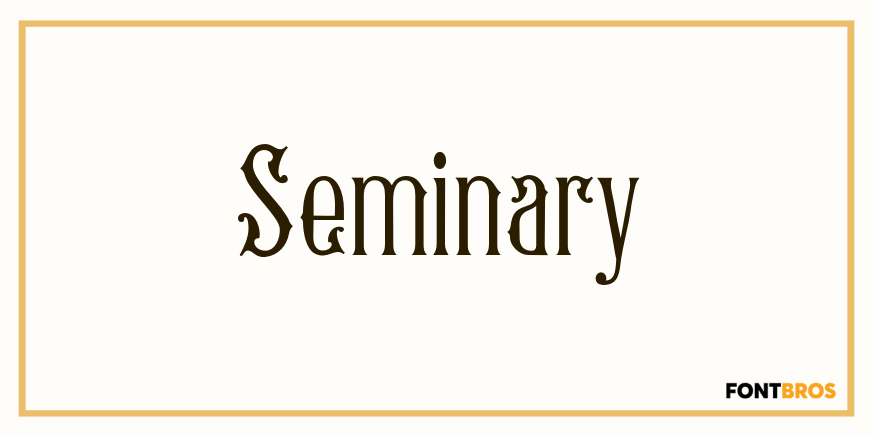 Seminary Font Poster
