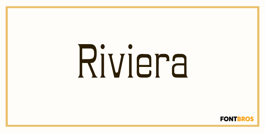 Riviera Font Poster