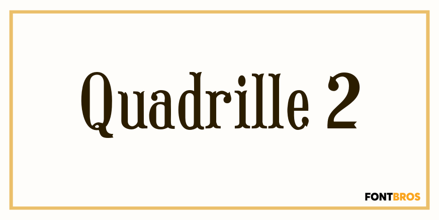 Quadrille 2 Font Poster #1